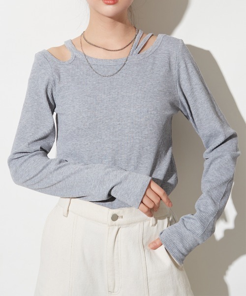 jonnlynx カットアウト Tシャツ　リブ jonnlynx カットアウト Tシャツリブ