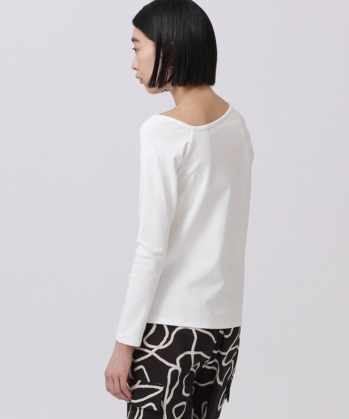 GALLEST（ギャレスト）の「◆アシンメトリ―カットアウトトップス（Tシャツ/カットソー・レディース・ブラック/ライトグリーン/ホワイト系・38）」の8枚目の写真