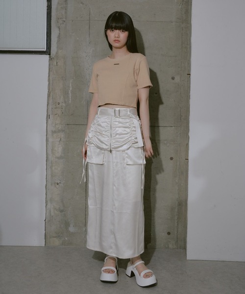 RAY CASSIN（レイカズン）の「ポケットベルト付きスカート（スカート・レディース・ブラック/ブルー/ホワイト・FREE）」の6枚目の写真