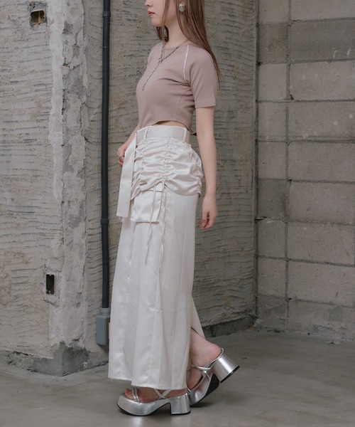 RAY CASSIN（レイカズン）の「ポケットベルト付きスカート（スカート・レディース・ブラック/ブルー/ホワイト・FREE）」の10枚目の写真