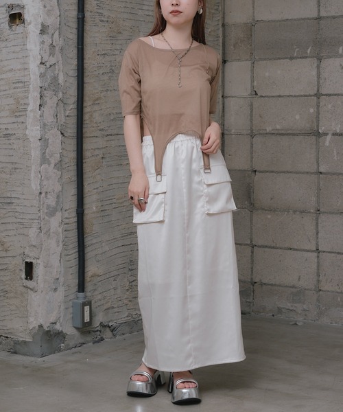 RAY CASSIN（レイカズン）の「ポケットベルト付きスカート（スカート・レディース・ブラック/ブルー/ホワイト・FREE）」の12枚目の写真