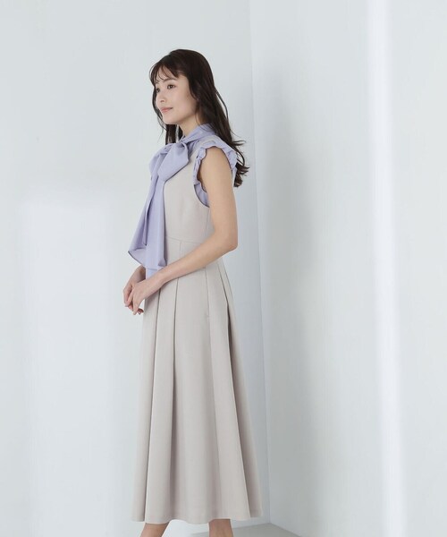 ※ M　ナチュラルビューティーベーシック　ワンピース　ジャンパースカート ベルト付Vネックジャンスカ | NATURAL BEAUTY BASIC（ナチュラル