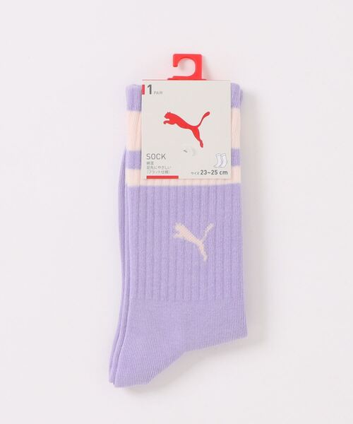 PUMA(プーマ)の「PUMA プーマ ユニセックス プーマ ペア ファッション ソックス(ソックス/靴下・メンズ・ホワイト×ネイビー/パープル・27.0cm/25.0cm/23.0cm)」の4枚目の写真