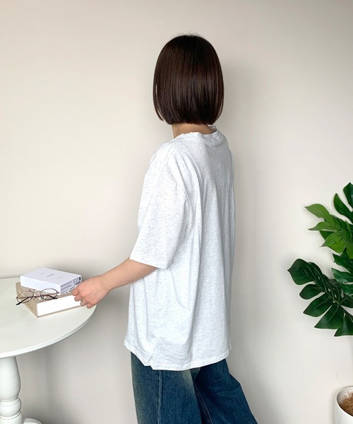 CRB（シーアールビー）の「アニマルプリント半袖ビッグTシャツ（Tシャツ/カットソー・レディース・オフホワイト/オートミール/チャコール・F）」の14枚目の写真