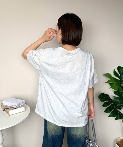 CRB（シーアールビー）の「アニマルプリント半袖ビッグTシャツ（Tシャツ/カットソー・レディース・オフホワイト/オートミール/チャコール・F）」の15枚目の写真