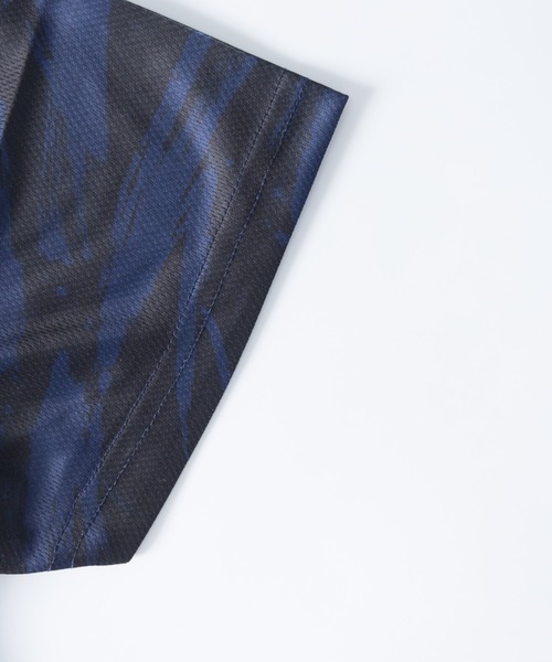 NYLAUS（ナイラス）の「吸汗速乾 総柄プリント ドライメッシュ 半袖Tシャツ / イージーショートパンツ セットアップ（スポーツグッズ・メンズ・チャコール/ネイビー/ブラック/グレー・LL/M/L）」の7枚目の写真