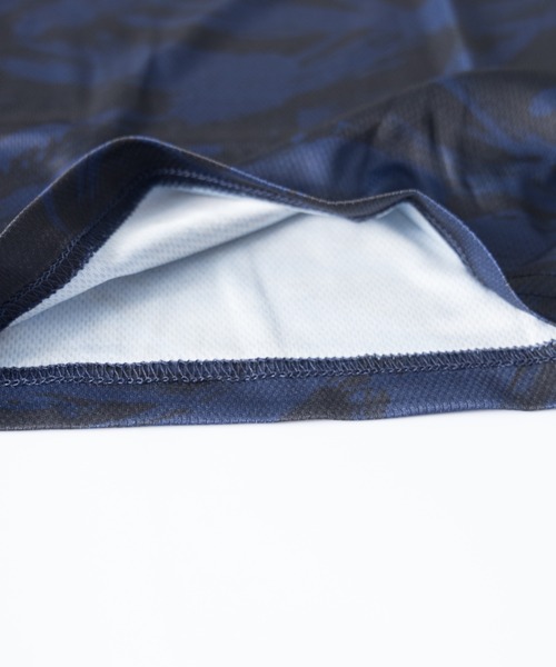 NYLAUS（ナイラス）の「吸汗速乾 総柄プリント ドライメッシュ 半袖Tシャツ / イージーショートパンツ セットアップ（スポーツグッズ・メンズ・チャコール/ネイビー/ブラック/グレー・LL/M/L）」の9枚目の写真