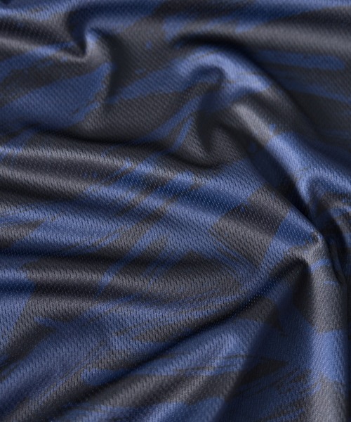 NYLAUS（ナイラス）の「吸汗速乾 総柄プリント ドライメッシュ 半袖Tシャツ / イージーショートパンツ セットアップ（スポーツグッズ・メンズ・チャコール/ネイビー/ブラック/グレー・LL/M/L）」の10枚目の写真