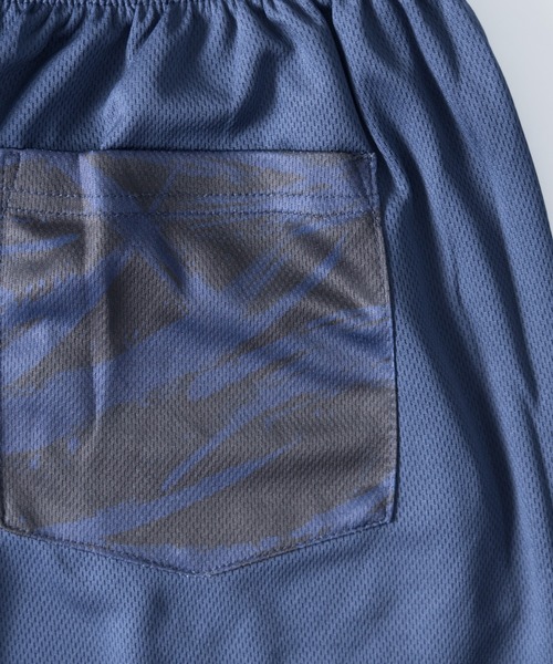 NYLAUS（ナイラス）の「吸汗速乾 総柄プリント ドライメッシュ 半袖Tシャツ / イージーショートパンツ セットアップ（スポーツグッズ・メンズ・チャコール/ネイビー/ブラック/グレー・LL/M/L）」の14枚目の写真