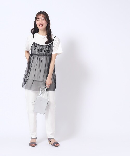 Cutie Blonde(キューティーブロンド)の「◆【2点セット】チュールキャミソール+ロゴTシャツ(Tシャツ/カットソー・レディース・ブラック/ライトグレー・02/03/04)」の7枚目の写真