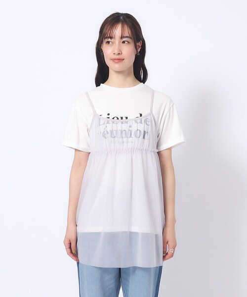 Cutie Blonde(キューティーブロンド)の「◆【2点セット】チュールキャミソール+ロゴTシャツ(Tシャツ/カットソー・レディース・ブラック/ライトグレー・02/03/04)」の17枚目の写真