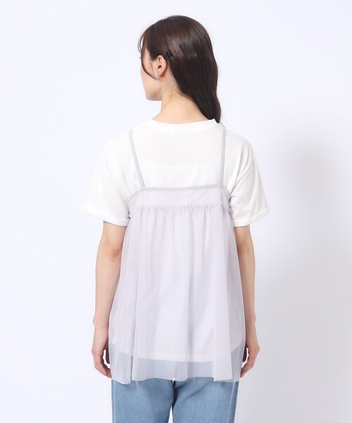 Cutie Blonde(キューティーブロンド)の「◆【2点セット】チュールキャミソール+ロゴTシャツ(Tシャツ/カットソー・レディース・ブラック/ライトグレー・02/03/04)」の19枚目の写真