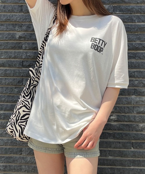 GLAMOROUS JANE(グラマラスジェーン)の「バックプリントBETTTY BOOPビックTシャツ(Tシャツ/カットソー・レディース・モスグリーン/ブラック/オフホワイト・FREE)」の10枚目の写真