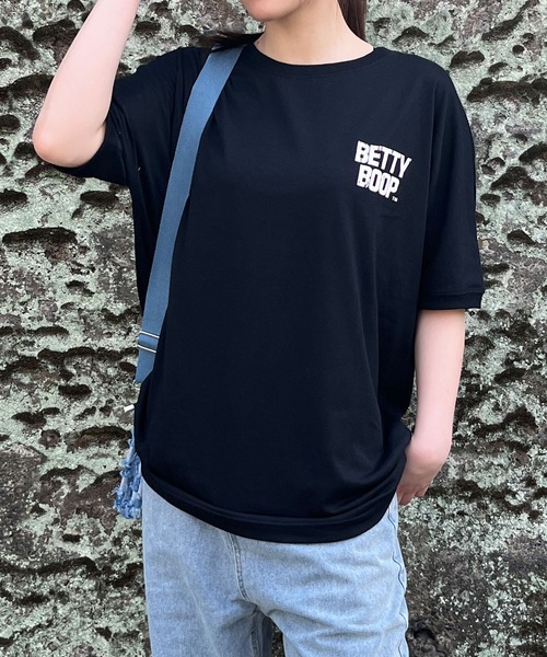 GLAMOROUS JANE(グラマラスジェーン)の「バックプリントBETTTY BOOPビックTシャツ(Tシャツ/カットソー・レディース・モスグリーン/ブラック/オフホワイト・FREE)」の14枚目の写真