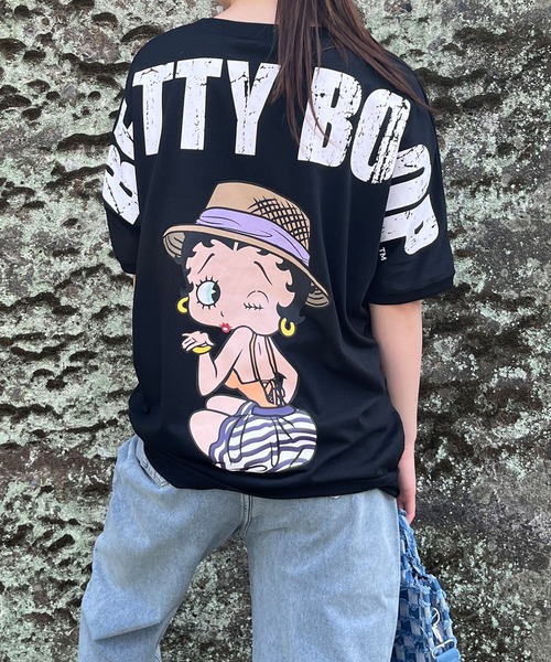 GLAMOROUS JANE(グラマラスジェーン)の「バックプリントBETTTY BOOPビックTシャツ(Tシャツ/カットソー・レディース・モスグリーン/ブラック/オフホワイト・FREE)」の16枚目の写真