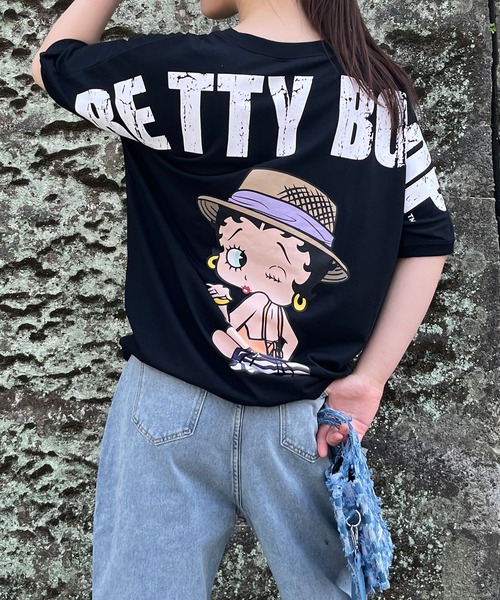 GLAMOROUS JANE(グラマラスジェーン)の「バックプリントBETTTY BOOPビックTシャツ(Tシャツ/カットソー・レディース・モスグリーン/ブラック/オフホワイト・FREE)」の17枚目の写真