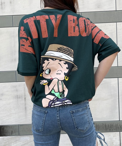 GLAMOROUS JANE(グラマラスジェーン)の「バックプリントBETTTY BOOPビックTシャツ(Tシャツ/カットソー・レディース・モスグリーン/ブラック/オフホワイト・FREE)」の19枚目の写真