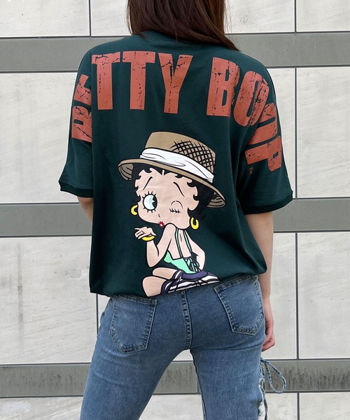 GLAMOROUS JANE(グラマラスジェーン)の「バックプリントBETTTY BOOPビックTシャツ(Tシャツ/カットソー・レディース・モスグリーン/ブラック/オフホワイト・FREE)」の22枚目の写真