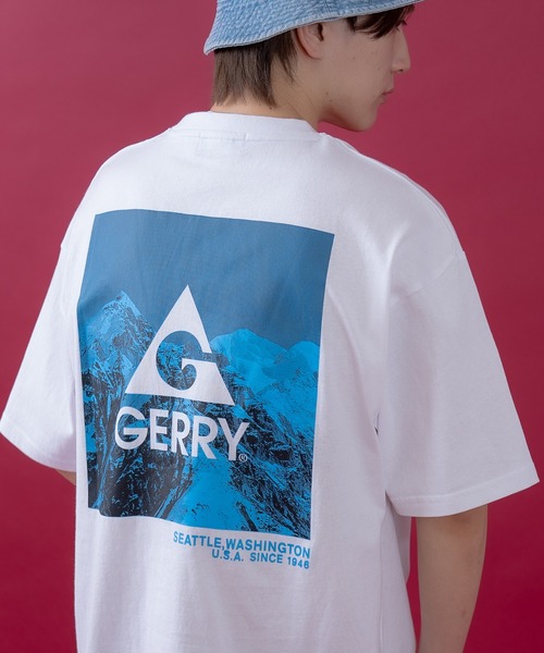 GERRY（ジェリー）の「【GERRY】別注 バックプリント/ワンポイント 刺しゅう 半袖Tシャツ（Tシャツ/カットソー・メンズ・ホワイト/ブラック系1/パープル系1/グレー系1/パープル/ブラック系/ブルー系/カーキ系/ブルー系1/カーキ系1/ブラック/カーキ/ホワイト系/ホワイト系1/ブルー/グレー/パープル系/グレー系/カーキ系2/ブラック系2/パープル系2/ブルー系2/グレー系3/グレー系2/ホワイト系2/ホワイト系3/ブラック系3/パープル系3/カーキ系3/ブルー系3・SMALL/MEDIUM/LARGE/X-LARGE）」の6枚目の写真