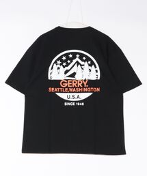 【GERRY】別注 バックプリント/ワンポイント 刺しゅう 半袖Tシャツ