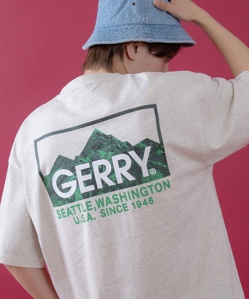 GERRY（ジェリー）の「【GERRY】別注 バックプリント/ワンポイント 刺しゅう 半袖Tシャツ（Tシャツ/カットソー・メンズ・ホワイト/ブラック系1/パープル系1/グレー系1/パープル/ブラック系/ブルー系/カーキ系/ブルー系1/カーキ系1/ブラック/カーキ/ホワイト系/ホワイト系1/ブルー/グレー/パープル系/グレー系/カーキ系2/ブラック系2/パープル系2/ブルー系2/グレー系3/グレー系2/ホワイト系2/ホワイト系3/ブラック系3/パープル系3/カーキ系3/ブルー系3・SMALL/MEDIUM/LARGE/X-LARGE）」の15枚目の写真