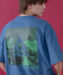 Tシャツ/カットソー（ブルー・ネイビー/青色系・バックプリント