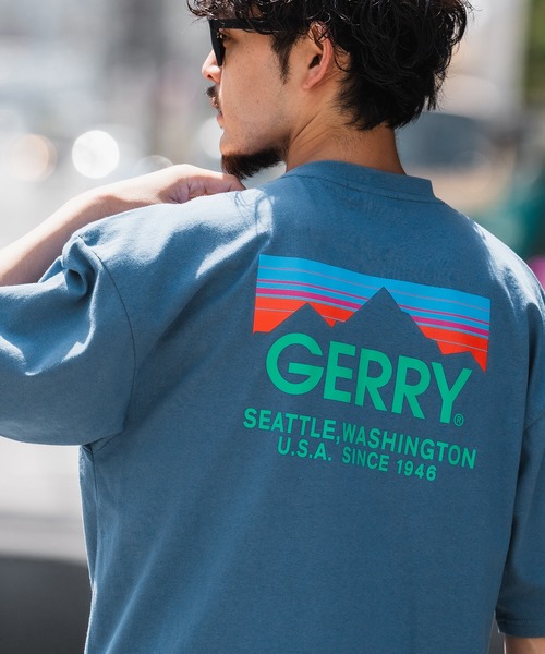 GERRY（ジェリー）の「【GERRY】別注 バックプリント/ワンポイント 刺しゅう 半袖Tシャツ（Tシャツ/カットソー・メンズ・ホワイト/ブラック系1/パープル系1/グレー系1/パープル/ブラック系/ブルー系/カーキ系/ブルー系1/カーキ系1/ブラック/カーキ/ホワイト系/ホワイト系1/ブルー/グレー/パープル系/グレー系/カーキ系2/ブラック系2/パープル系2/ブルー系2/グレー系3/グレー系2/ホワイト系2/ホワイト系3/ブラック系3/パープル系3/カーキ系3/ブルー系3・SMALL/MEDIUM/LARGE/X-LARGE）」の22枚目の写真