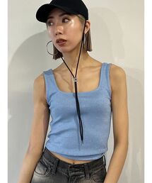 ボックスリブタンクトップ