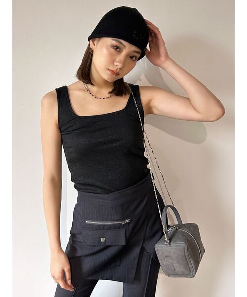 EMODA(エモダ)の「ボックスリブタンクトップ(タンクトップ・レディース・ホワイト/ブルー/グレー/ブラック・FREE)」の19枚目の写真