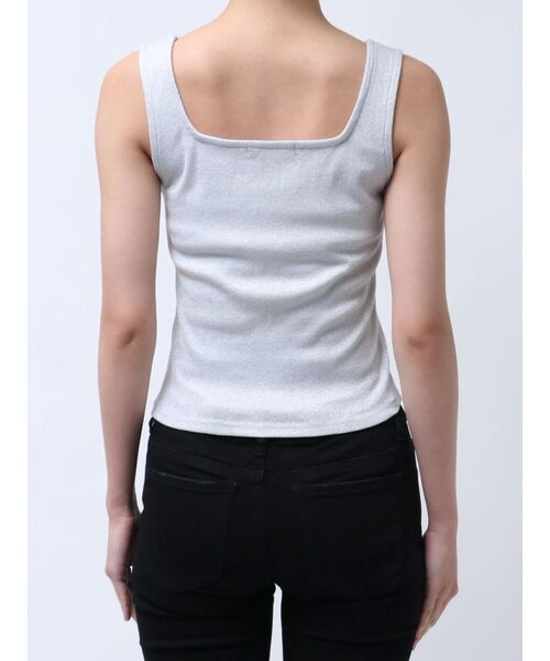 EMODA(エモダ)の「ボックスリブタンクトップ(タンクトップ・レディース・ホワイト/ブルー/グレー/ブラック・FREE)」の5枚目の写真
