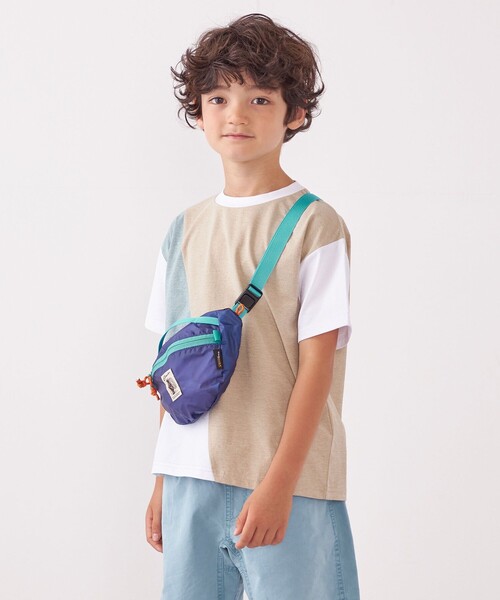 SHIPS any（シップス エニィ）の「SHIPS any: パッチワーク デザイン Tシャツ<KIDS>◇（Tシャツ/カットソー・キッズ・ネイビー/ベージュ/ライトブルー・S(110-120㎝)/L(140-150㎝)/M(125-135㎝)）」の7枚目の写真