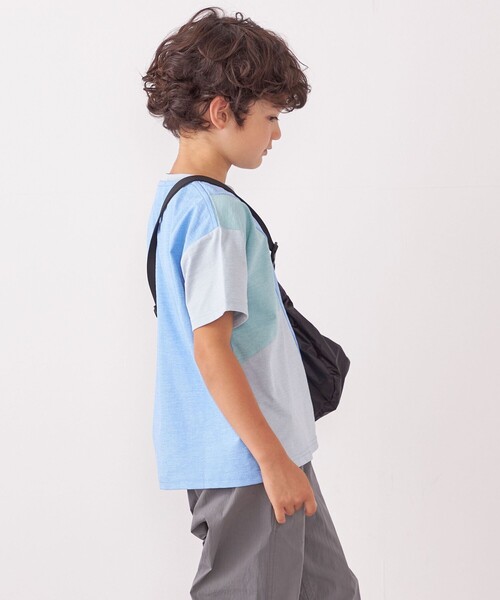 SHIPS any（シップス エニィ）の「SHIPS any: パッチワーク デザイン Tシャツ<KIDS>◇（Tシャツ/カットソー・キッズ・ネイビー/ベージュ/ライトブルー・S(110-120㎝)/L(140-150㎝)/M(125-135㎝)）」の14枚目の写真