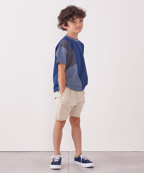 SHIPS any（シップス エニィ）の「SHIPS any: パッチワーク デザイン Tシャツ<KIDS>◇（Tシャツ/カットソー・キッズ・ネイビー/ベージュ/ライトブルー・S(110-120㎝)/L(140-150㎝)/M(125-135㎝)）」の16枚目の写真