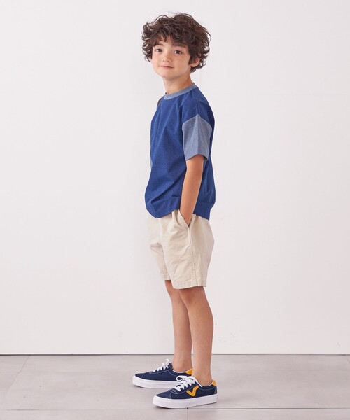 SHIPS any（シップス エニィ）の「SHIPS any: パッチワーク デザイン Tシャツ<KIDS>◇（Tシャツ/カットソー・キッズ・ネイビー/ベージュ/ライトブルー・S(110-120㎝)/L(140-150㎝)/M(125-135㎝)）」の17枚目の写真