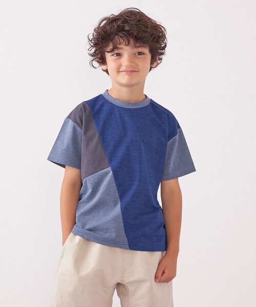 SHIPS any（シップス エニィ）の「SHIPS any: パッチワーク デザイン Tシャツ<KIDS>◇（Tシャツ/カットソー・キッズ・ネイビー/ベージュ/ライトブルー・S(110-120㎝)/L(140-150㎝)/M(125-135㎝)）」の18枚目の写真