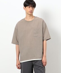 ファンクショナル リネンライク 布帛Tシャツ