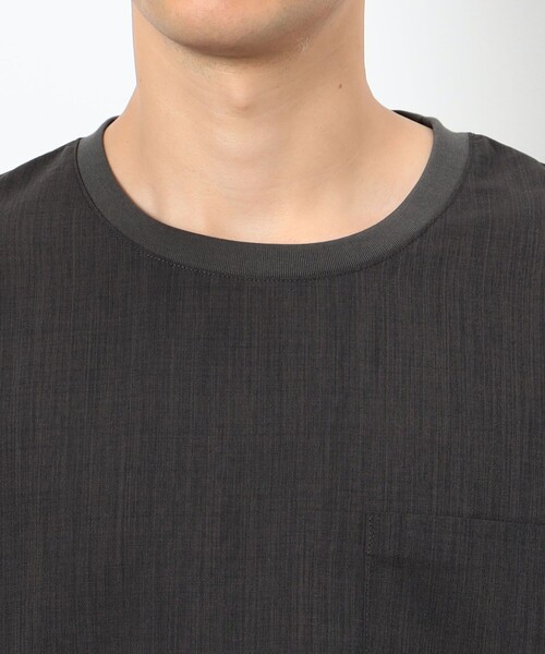 COMME CA ISM(コムサイズム)の「ファンクショナル リネンライク 布帛Tシャツ(Tシャツ/カットソー・メンズ・モカ/カーキ/ベージュ/ブラック・MEDIUM/LARGE/X-LARGE)」の16枚目の写真