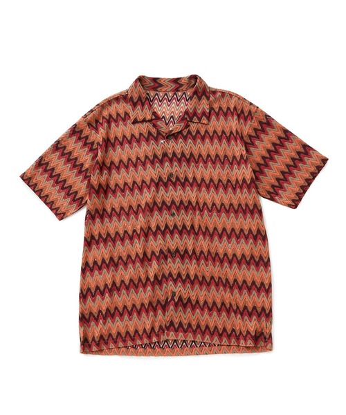  j.n.r.d（ジェー・エヌ・アール・ディー）の「j.n.r.d/バルファレース幾何学柄シャツ（シャツ/ブラウス・メンズ・ベージュ/オレンジ/チャコールグレー・L/LL/M）」の9枚目の写真