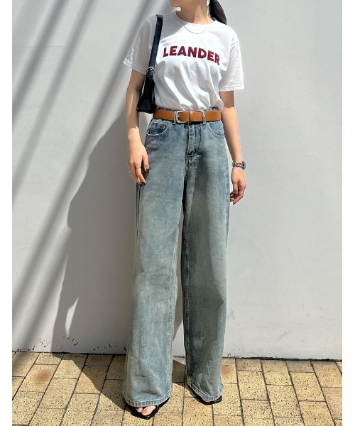 Re:EDIT（リエディ）の「[話題！オーバーダイデニム][低身長/高身長/大きいサイズ有]オーバーダイルーズデニムパンツ（デニムパンツ・レディース・ブルー/ピンク・SHORT/SMALL/MEDIUM/TALL/LARGE/X-LARGE）」の4枚目の写真