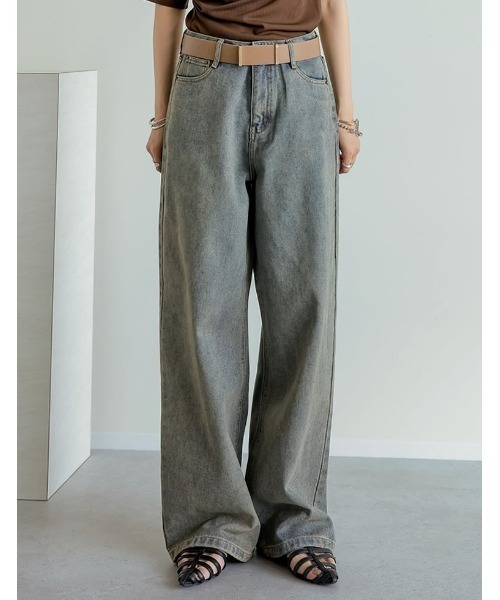 Re:EDIT（リエディ）の「[話題！オーバーダイデニム][低身長/高身長/大きいサイズ有]オーバーダイルーズデニムパンツ（デニムパンツ・レディース・ブルー/ピンク・SHORT/SMALL/MEDIUM/TALL/LARGE/X-LARGE）」の18枚目の写真