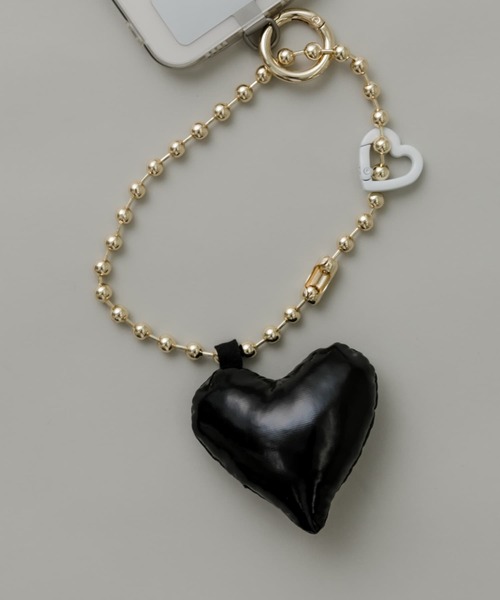 SMELLY（スメリー）の「ハートボールチェーンリングストラップ（キーホルダー・レディース・シルバー系その他/ブラック系その他・-）」の5枚目の写真