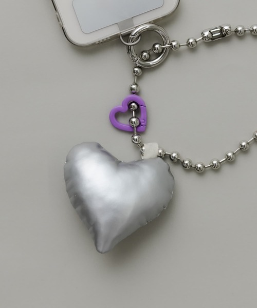 SMELLY（スメリー）の「ハートボールチェーンリングストラップ（キーホルダー・レディース・シルバー系その他/ブラック系その他・-）」の6枚目の写真