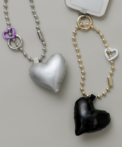 SMELLY（スメリー）の「ハートボールチェーンリングストラップ（キーホルダー・レディース・シルバー系その他/ブラック系その他・-）」の11枚目の写真