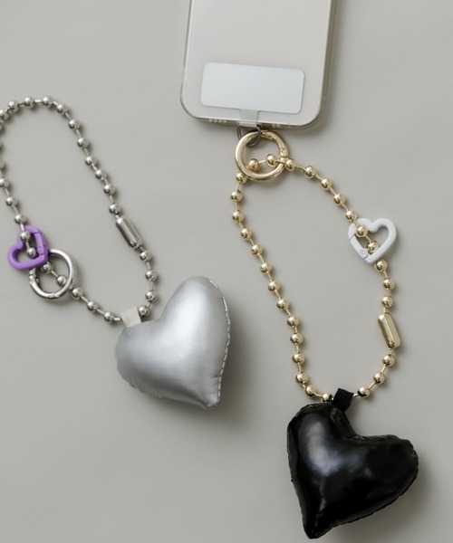 SMELLY（スメリー）の「ハートボールチェーンリングストラップ（キーホルダー・レディース・シルバー系その他/ブラック系その他・-）」の12枚目の写真