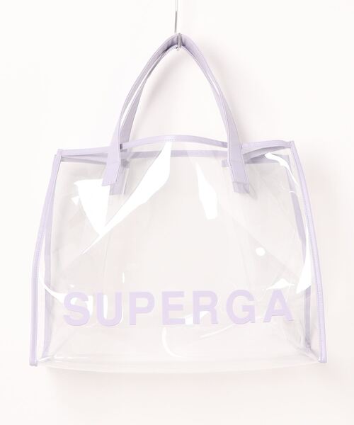 SUPERGA(スペルガ)の「《SUPERGA》TRANSPARENT SHOPPING BAG(トートバッグ・レディース・パープル系その他・フリー)」の1枚目の写真