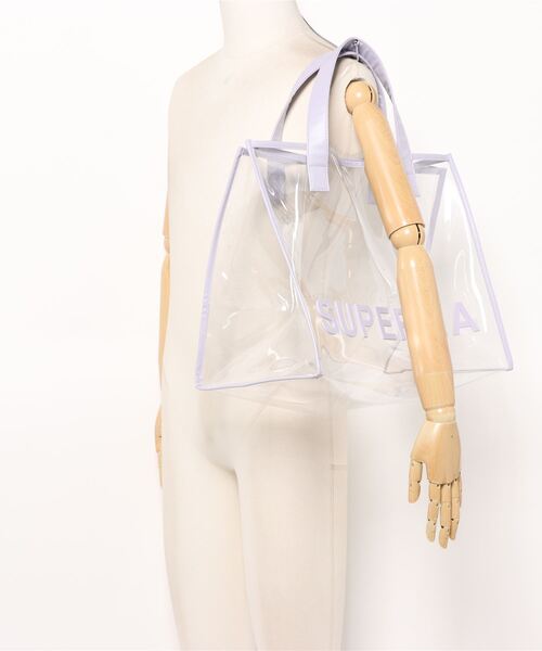 SUPERGA(スペルガ)の「《SUPERGA》TRANSPARENT SHOPPING BAG(トートバッグ・レディース・パープル系その他・フリー)」の5枚目の写真