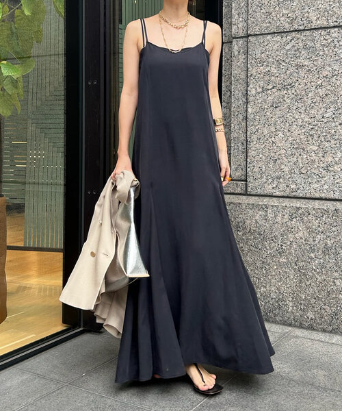 DouDou(ドゥドゥ)の「フィブリルキャミワンピース(ワンピース・レディース・ベージュ/ブラック・FREE)」の21枚目の写真