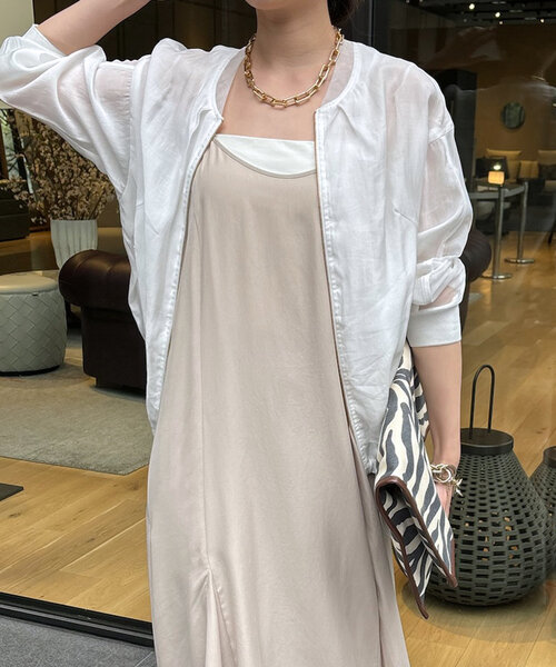 DouDou(ドゥドゥ)の「フィブリルキャミワンピース(ワンピース・レディース・ベージュ/ブラック・FREE)」の7枚目の写真