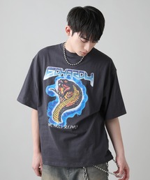 Buyer's Select/ED HARDYアートビックプリント ヘビプリント 半袖 バンド ロックTシャツ