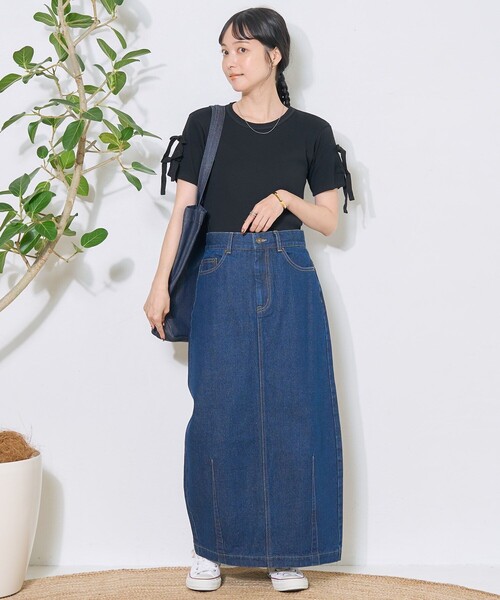 FREAK'S STORE（フリークスストア）の「アーミーフライス リボンTシャツ（Tシャツ/カットソー・レディース・オフホワイト/ベージュ/ブラック・ﾌﾘ-）」の11枚目の写真